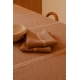 Linen tablecloth Venla 150x220, cinnamon-white