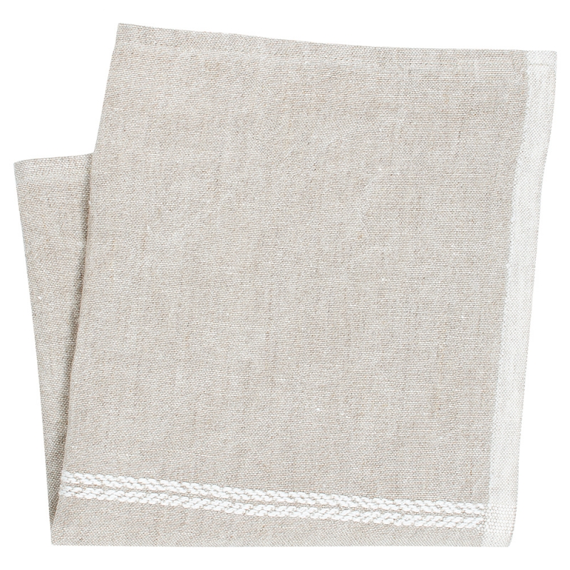Linen napkin Venla 46x46, linen-white