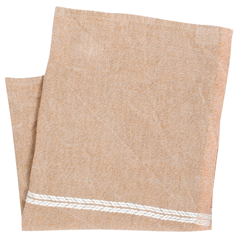 Linen napkin Venla 46x46, cinnamon-white