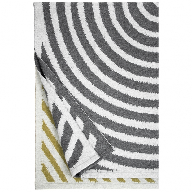 Merino blanket Metsälampi 130x200, olive-gray-black