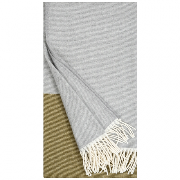 Merino blanket Naapuri 135x180, sivo-olivová