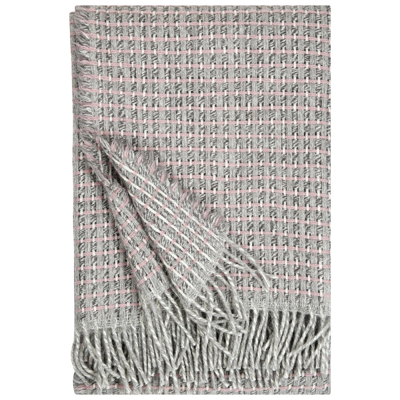 Wool blanket Havas 140x180, pink / Finnsheep