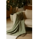 Wool blanket Havas 140x180, olive / Finnsheep