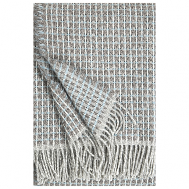 Wool blanket Havas 140x180, naturally dyed blue / Finnsheep