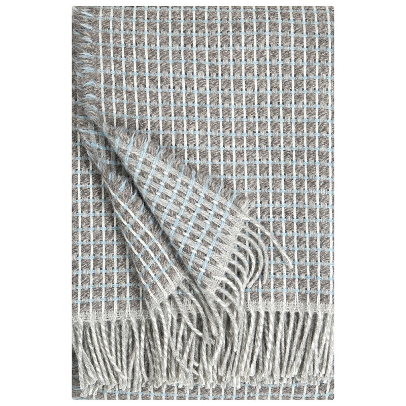 Wool blanket Havas 140x180, naturally dyed blue / Finnsheep