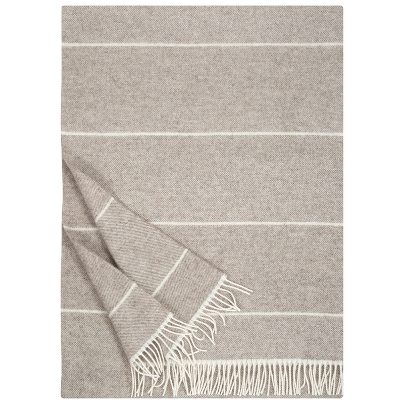 Wool blanket Aika 130x180, beige / Finnsheep