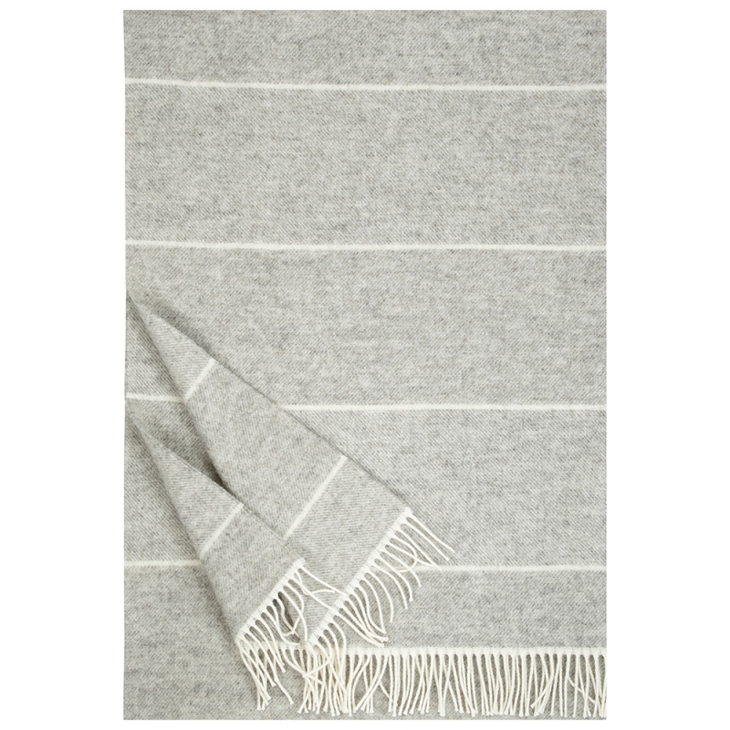 Wool blanket Aika 130x180, light grey / Finnsheep