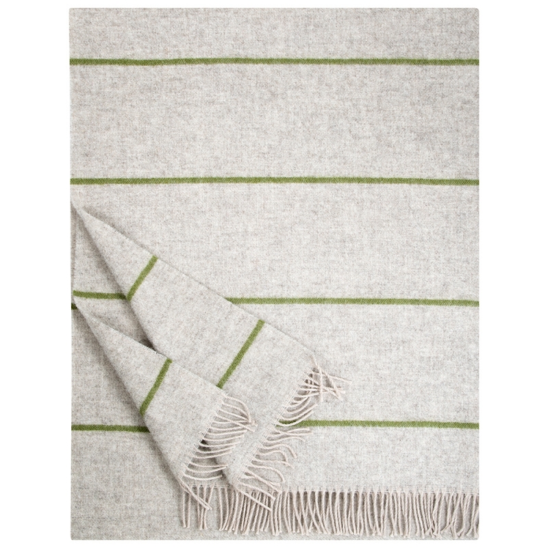Wool blanket Aika Halla 140x200, beige-olive / Finnsheep