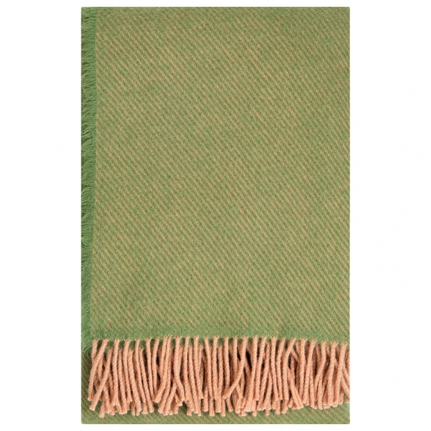 Wool blanket Ilo 130x200, olive / Finnsheep