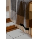 Wool blanket Suunta 130x180, grey-white-black / Finnsheep