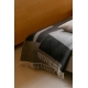 Wool blanket Suunta 130x180, grey-white-black / Finnsheep