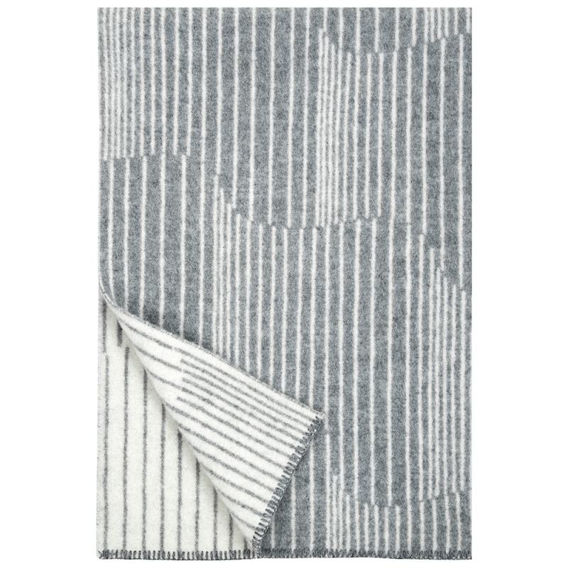 Wool blanket Aurora 100x150, grey-white / Finnsheep