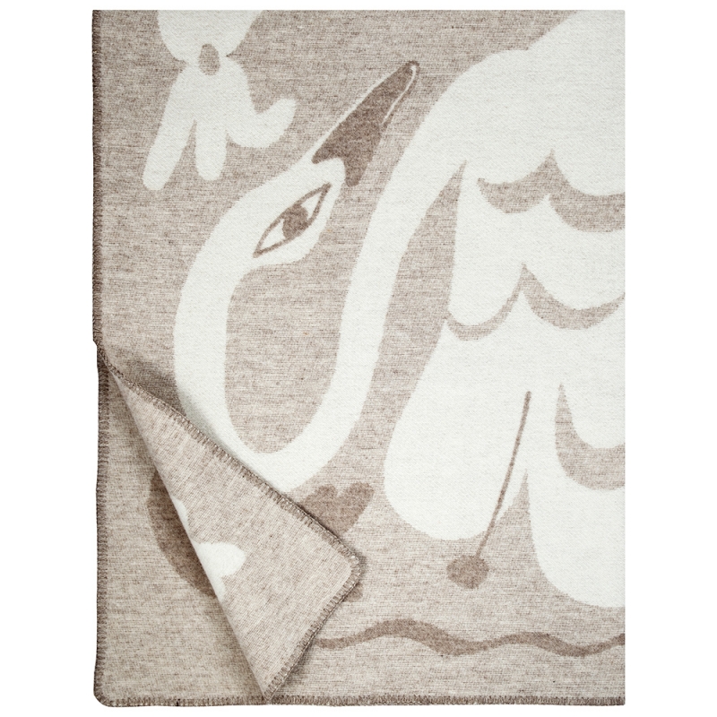 Päkäpäät wool blanket 130x180, beige-white