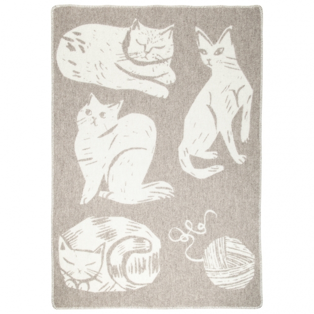 Wool blanket Kissanpäivät 90x130, beige-white