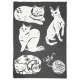 Wool blanket Kissanpäivät 90x130, dark grey-white