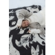 Wool blanket Koirapuisto 90x130, dark grey-white