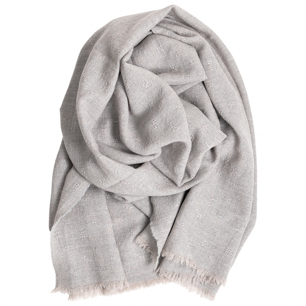 Merino scarf Tuula, light grey