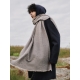 Merino scarf Tuula, light grey