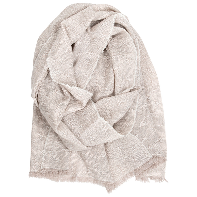 Merino scarf Tuula, beige