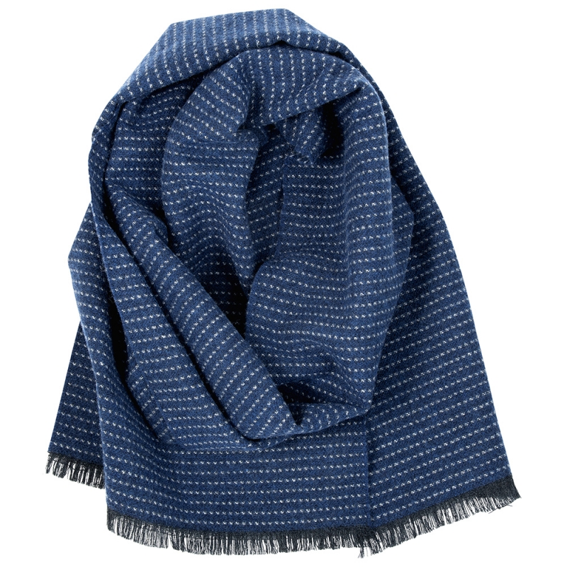 Merino scarf Hile, dark blue