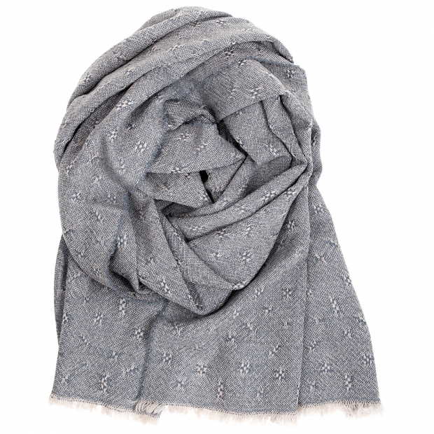 Merino scarf Tuula, dark grey
