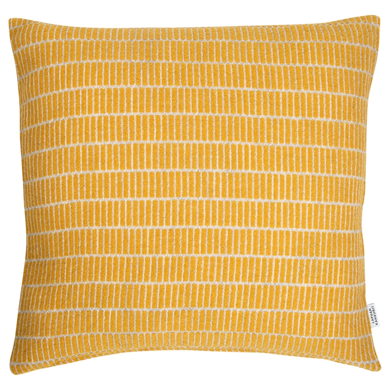 Raitti wool pillowcase 45x45, coffee dyed orange / Finnsheep