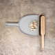 Horsehair dustpan with broom, beech/plastic