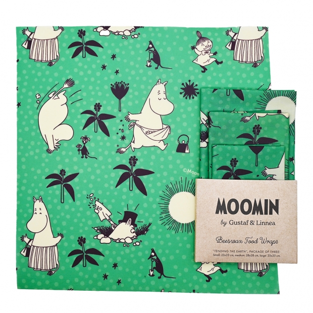 Waxed napkins Moomin Tending the earth, 3 pcs