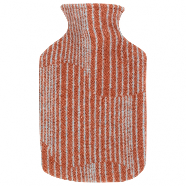 Aurora hot water bottle, cinnamon-naturally dyed blue / Finnsheep