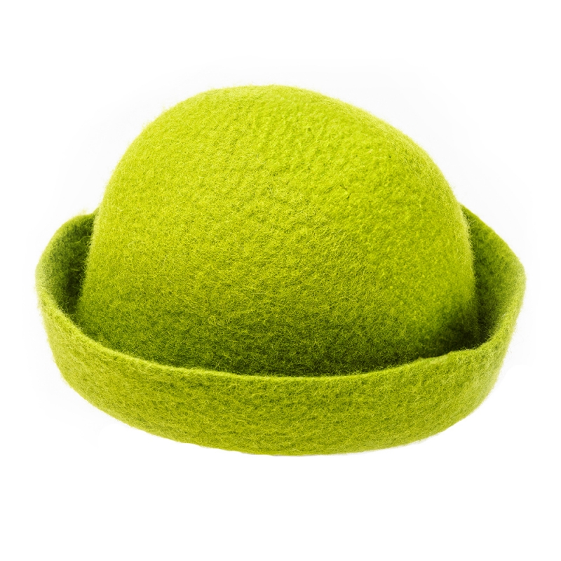 Sauna hat, sheep wool / lime