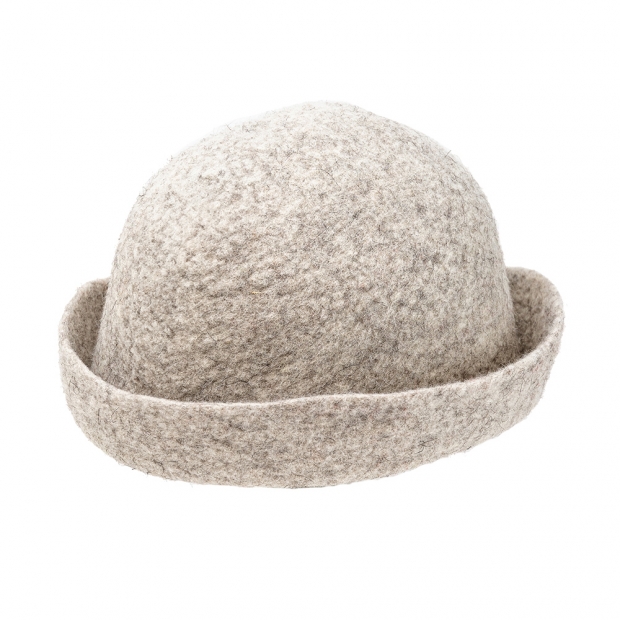 Sauna hat, sheep wool / grey