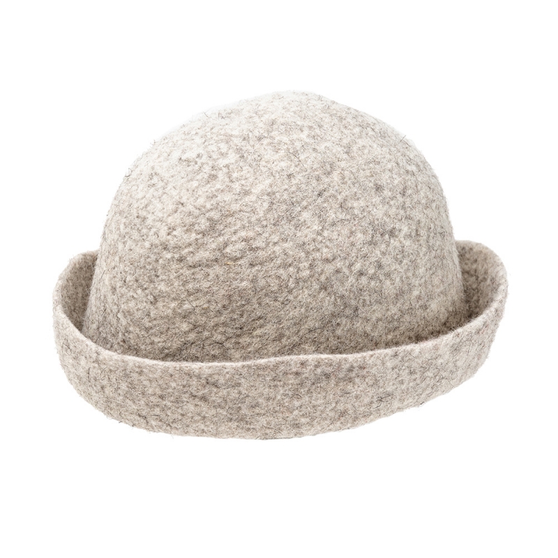 Sauna hat, sheep wool / grey