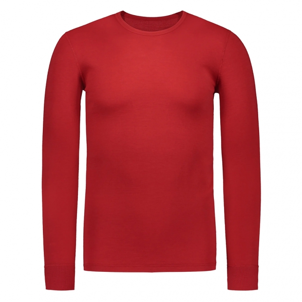 Tričko merino vlny, dlhý rukáv / červené