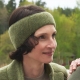 Merino wool headband, fleece / moss