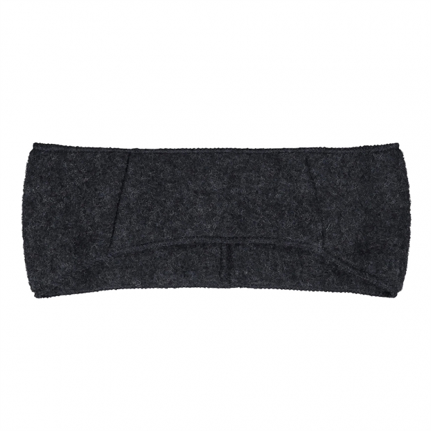 Čelenka z merino vlny, fleece / antracitová