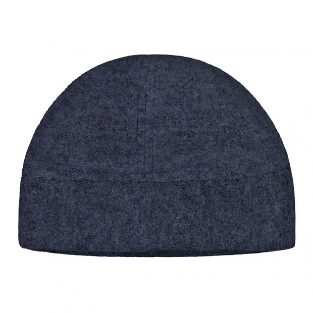 Čiapka z merino vlny, fleece / modrá