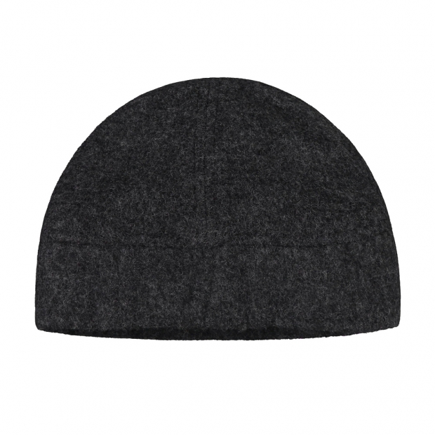 Čiapka z merino vlny, fleece / antracitová