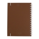 Magical Garden A5 notebook, recycled leather / brown