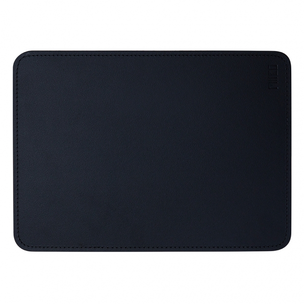 Mouse pad, recycled leather / black
