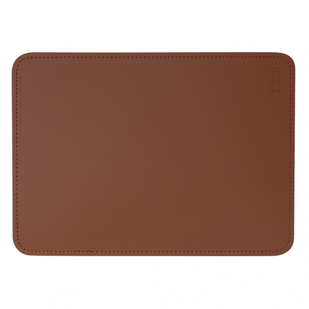Mouse pad, recycled leather / brown