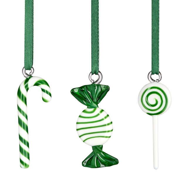 Vánoční ozdoby Sweets 3ks, zelené