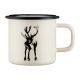 Mug Reindeer 0.37l, enamel / beige