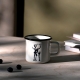 Mug Reindeer 0.37l, enamel / beige
