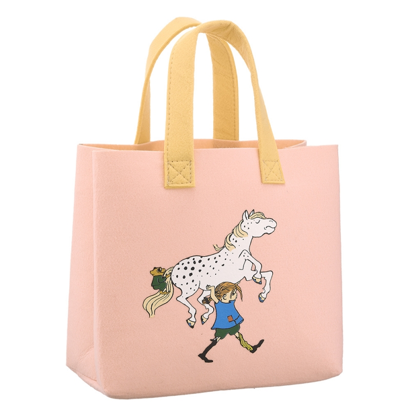 Tote bag Pippi and the Horse 25x25cm