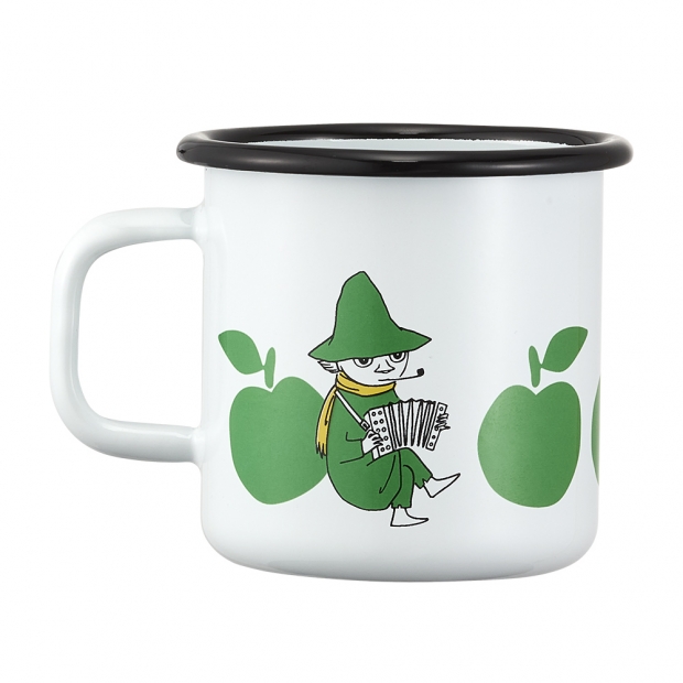 Hrnček Moomin Joyful Apples 0,37l, smalt / bílo-zelený