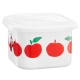 Dóza s vrchnákom Moomin Joyful Apples 0,67l, smalt / bielo-červená