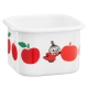 Dóza s vrchnákom Moomin Joyful Apples 0,67l, smalt / bielo-červená