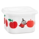 Moomin Joyful Apples jar with lid 0.67l, enamel / white-red