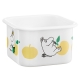 Dóza s vrchnákom Moomin Joyful Apples 1l, smalt / bielo-žltá