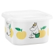 Dóza s víkem Moomin Joyful Apples 1l, smalt / bílo-žlutá